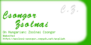 csongor zsolnai business card